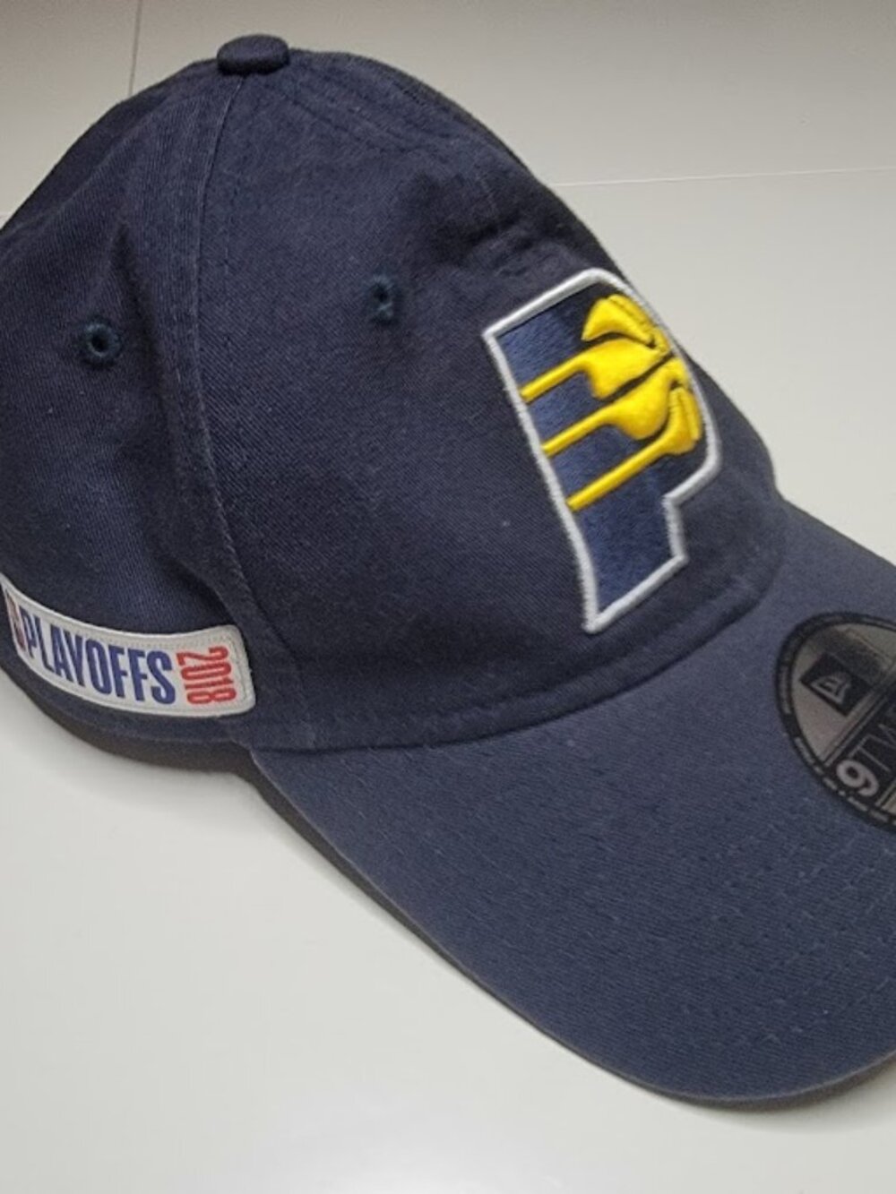 Indiana Pacers Playoff 2018 New Era 9TWENTY Hat Adjustable Navy Blue NBA